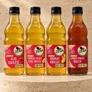 Zena Alıç, Sandaloz Sakızlı Elma, Ananas ve Kırmızı Pancar sirkesi dörtlü set, 4 × 500 ml cam şişe